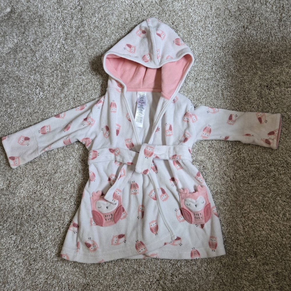 0-9 Month Carters Terry Cloth Owl Robe